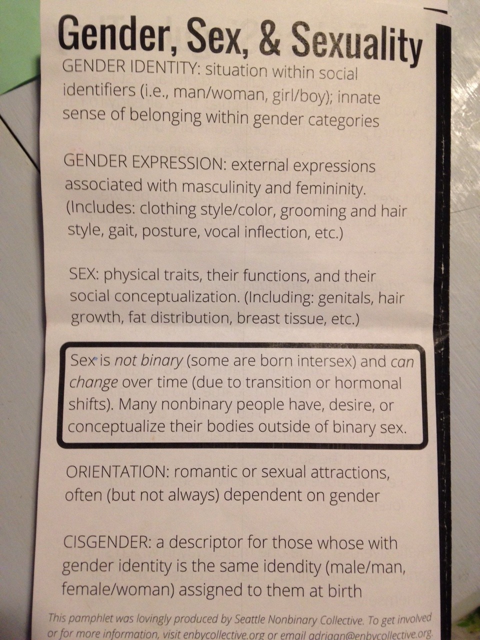 spencerofspace:  Since I’ve been getting a lot of questions about being non-binary,