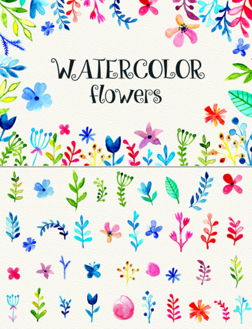 goodtypography:  350+ Watercolor Design Elements & 100+ Stamp Brushes - 51% Off Watercolors add such a breath of fresh air to any project. Not just by their vibrant colors, but natural and airy feel. With this fabulous bundle you’ll get yourself