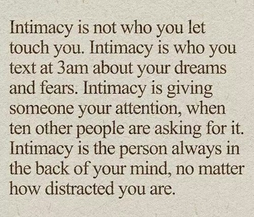 Porn Pics neuroticdream:  What is intimacy? on We Heart