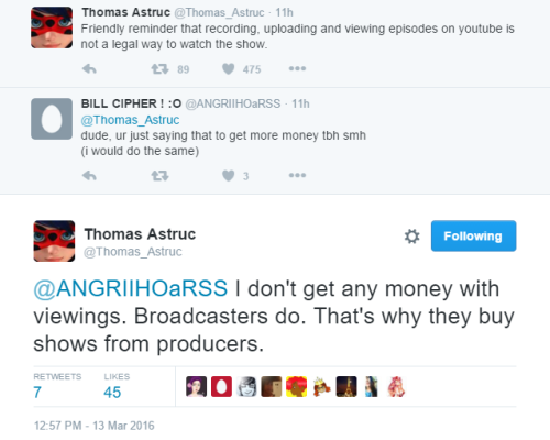 Thomas Astruc @miraculoushawkdaddy on the recording, uploading, and watching of the episodes on Yout