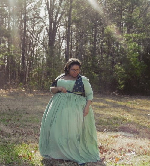 sweetteakisses:Another Bridgerton inspired dress. This one I made last summer and I was able to sque