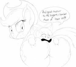 spindles-mod:  purple-yoshi-draws:  Applebutt for goattrain  Today must be a pony butt day.