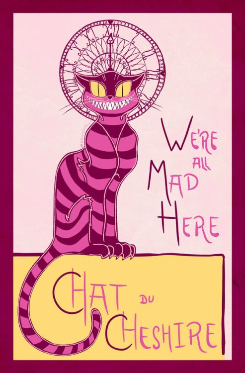 rainingcolordesigns:New piece finished~ I based this off the famous poster “La tournée du Chat Noir 