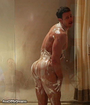 assofmydreams:  Bryan Hawn in the shower lathering up his big sexy butt  I swear