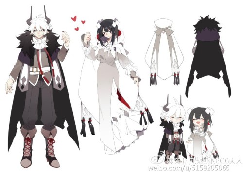 special fashion design for the couple, included in chinese mogeko fan book “Unique”. Lot