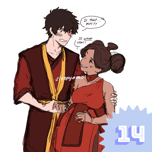 sleepyacro: ✨ 25 DAYS OF ACRO ✨⁣⁣⁣Day 14 - zutara headband au⁣⁣⁣⁣may have seen this before, jus