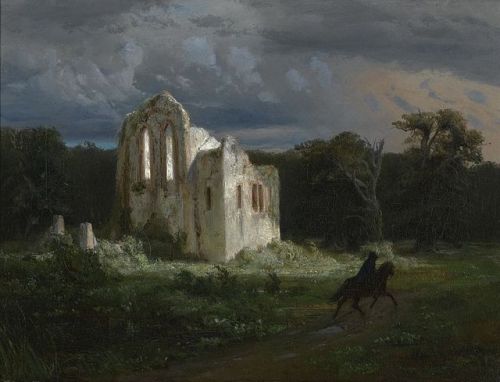 gnossienne:Arnold Böcklin, “Mondscheinlandschaft mit Ruine” (1893)