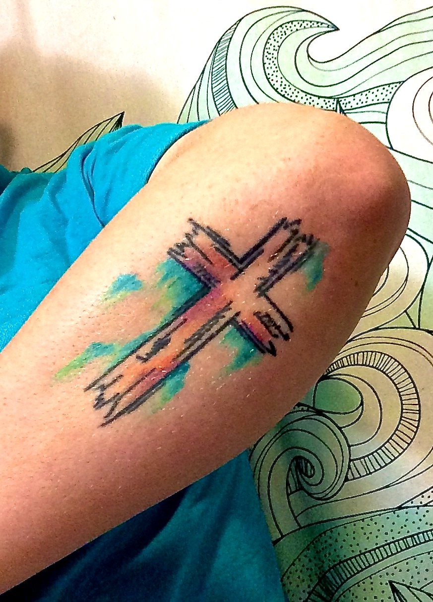 Get Christianity Watercolor Cross Tattoo Pics