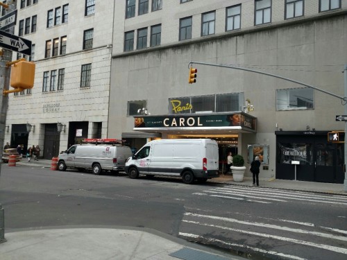 Photo from the first time I saw Carol at the Paris Theatre in New York, December 21st, 2015. This wa