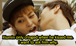 anonimiteme:  minxiuseok:  xiumin playing around with suho  this ship should start sailing in larger oceans.. 