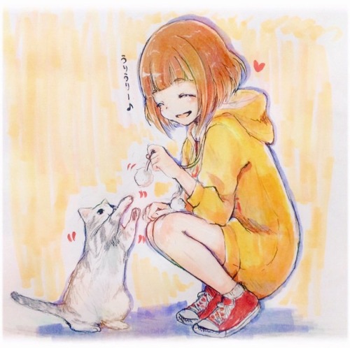 yuzukimii: 柚ちゃんとネコ #猫の日 #喜多見柚 https://t.co/Sk4dJUtKjm