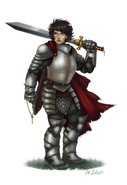 justjingles:Bregga: Paladin of Iomedae April 2013This is my friend’s Pathfinder character Breg, a pa