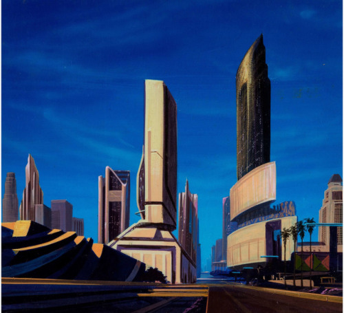 talesfromweirdland:Luxurious animation backgrounds from Marvel’s Iron Man (1994). Gouache, I t