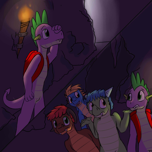  (page 51) As they traveled down the tunnel, their visibility in the cave seemed to get better and they weren’t stumbling over their own feet. “Wow, I guess our eyes are finally adjusting to the darkness,” Magma commented, leading the