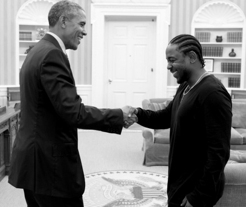 thehippesthop: PRESIDENT OBAMA x KENDRICK LAMAR- @thehippesthop -