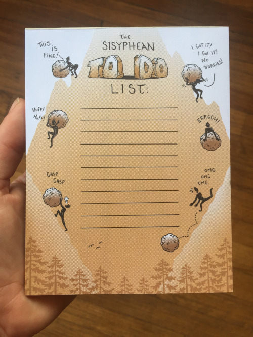 Come on Sisyphus, you got this!50 page notepad, 5.5" x 4.25", to keep track of all those r