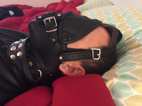 bondageandsocks:The BF put me in the sleepsack for a couple of hours. Nice bf, but more is always be