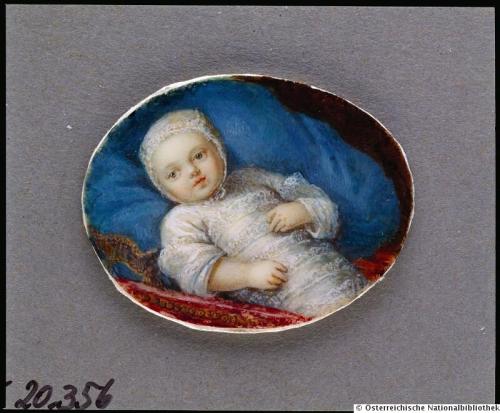 vivelareine:Two miniatures of a young Marie Antoinette by an unidentified artist.