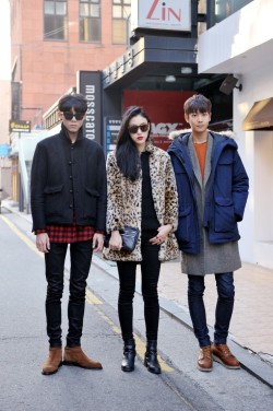 koreanmodel:  Streetstyle: Joo Woojae, Choi Sora and Lee Cheolwoo shot by Choi Seungjum