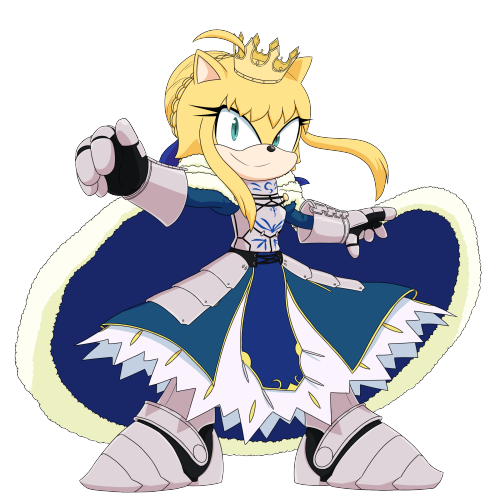 Art comm for someone on Twitter who wanted to see Artoria from the Fate series drawn as a character 