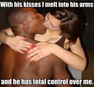 Black man kissing white women