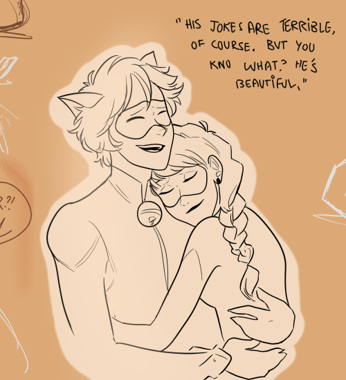 art-the-f-up: i have random married ladynoir doodles to offer i am melting