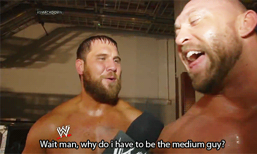  And right now, there’s nobody hotter than the big guy Ryback and the medium guy, my friend over here, Curtis Axel. 