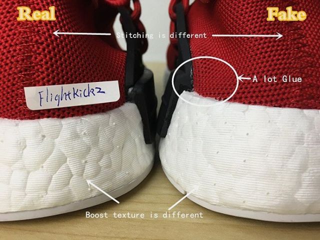 adidas nmd human race fake vs real