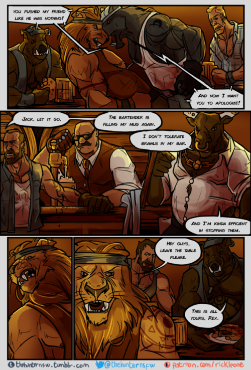 thehunternsfw:They’re strong, they’re cocky, they want to eat each other. Alphas, a comic about musc