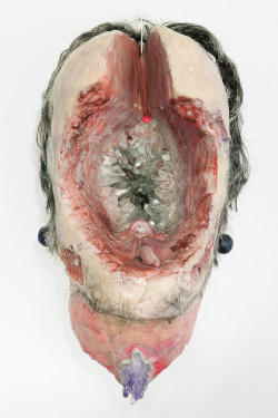 serpentine-sackler:  Untitled 5 (Rabbit Holes), 2013 Resin, Foam, Epoxy Clay, Plastic Beads, Quartz Crystal, Synthetic Hair, Acrylic Paint, Razor Blade 12.5 H x 14.5 W x 7 D inches 