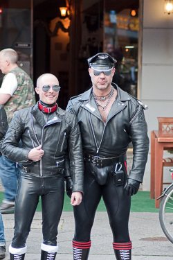 leathercockpriest:  Sir and boyHAIL BLACK LEATHER