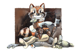 thespiesman:  mittymandi:  Rocket Raccoon sitting on a pile of hard earned treasure :&gt;   It’s important to him.