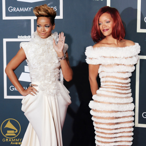 Rihanna arriving at the #Grammys in 2007-2015