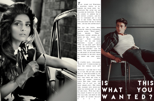 okayodysseus:Oh, terrible love, what have you done to me?∟ Sonam Kapoor as Echo    Jack Falahee as N