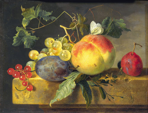 spoutziki-art: Fruit Still Life by Jan van Huijsum, c.1724