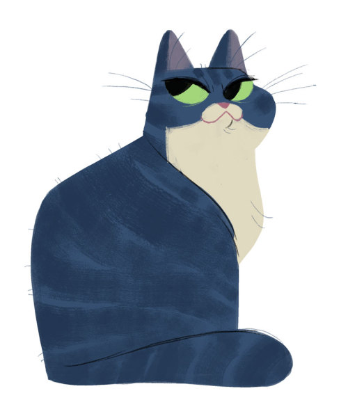 dailycatdrawings: 556: Blue Kitty