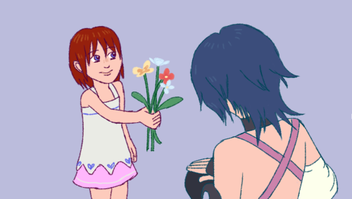 happyseal:i redrew the scene where aqua meets kairi