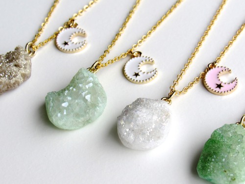 kloica:Cosmic Druzy Necklaces exclusively at Kloica Accessories