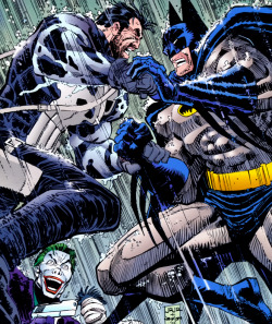 rockofeternity:  Batman vs. PunisherJohn Romita Jr. (Pencils) Klaus Janson (Inks) Christie Scheele (Colors)Story by Chuck Dixon