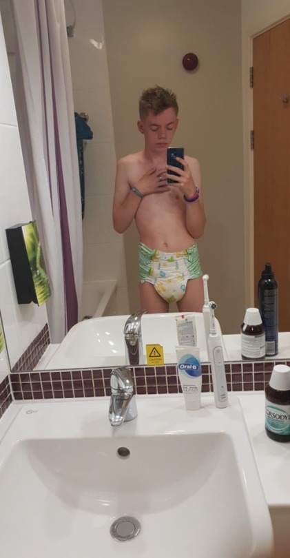 Cute twink diaper photo