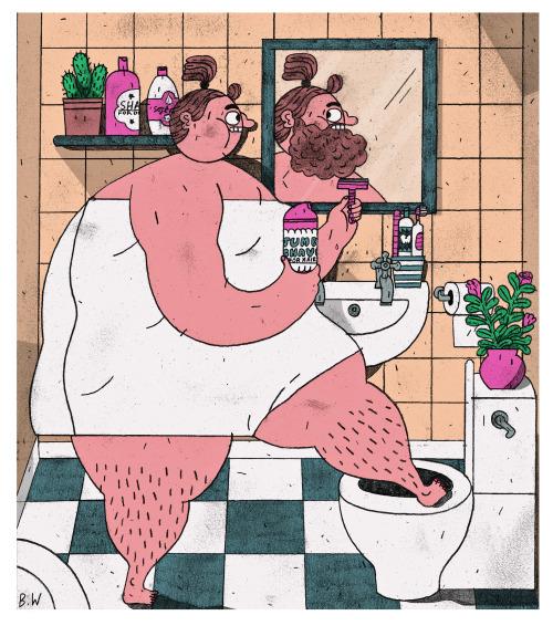 A mock editorial illustration for an article on THAT Veet advert, you all know the one. If you a lad