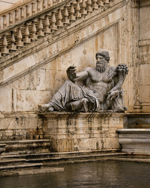 Piazza del Campidoglio fountain by nydavid1234 on Flickr.