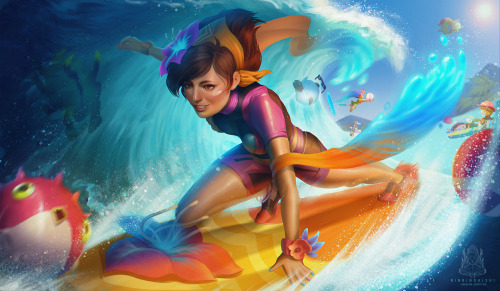 Pool Party Taliyah  I keep trying to push my boundaries with artworks, especially this year. I chall