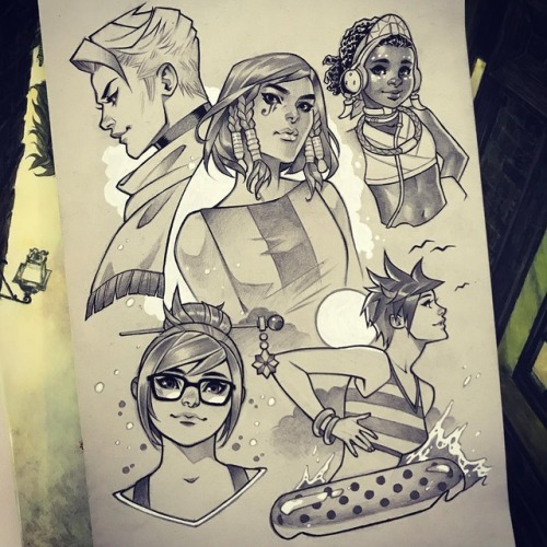 kate-n-bd: Some random Overwatch sketches ✏️
