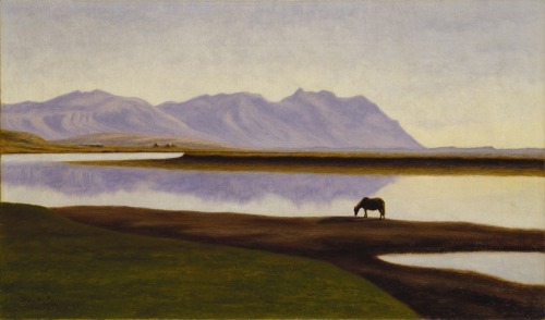 terminusantequem: Thorarinn Thorlaksson (Icelandic, 1867-1924), Hvita River, 1903. Oil on canvas, 14