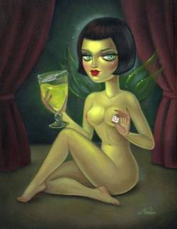 Artisafeeling:  Works From The Hell Is A Kitchen Series: Absinthe (Top Left) Martini