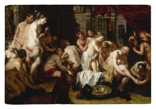rubenista:Artus Wolffort, Esther in the Women’s House of Ahasuerus, between 1581 - 1641