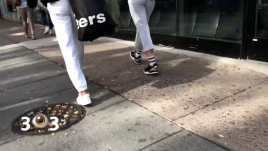 3rdeyespyguy:Sexy ass panty less college 🐰 I caught on Chestnut in Philly, her