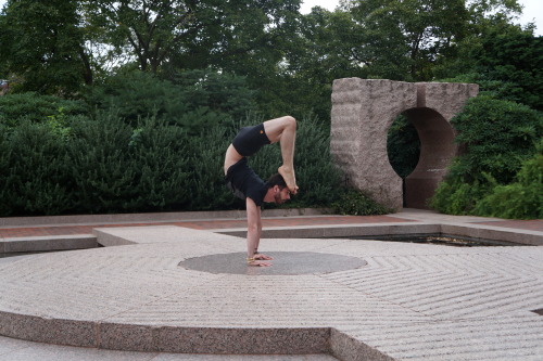 Handstand Scorpion & Tiger Scorpion Model : Adrian Hummell Location :Smithsonian Gardens, DCPhot