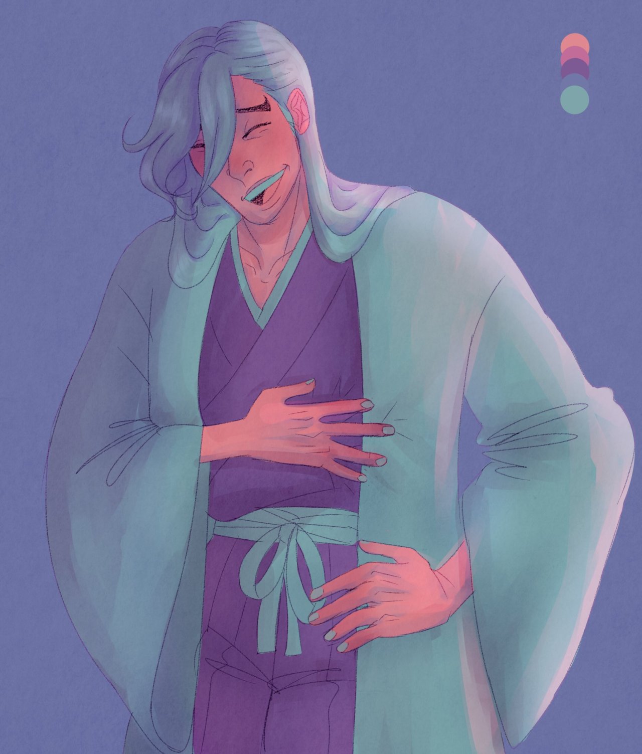mikkuma:Ukitake Palette Challenge I was doing on twitter! I had fun with this palette!